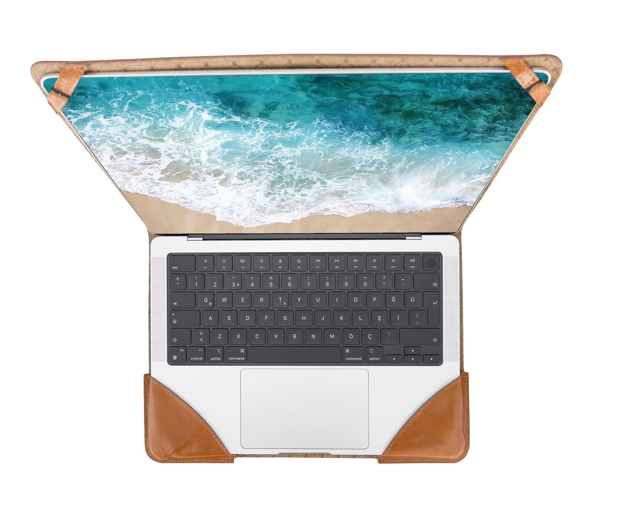 Housse en cuir véritable Chester pour Apple MacBook/ordinateurs portables de 13,3" à 16,2"