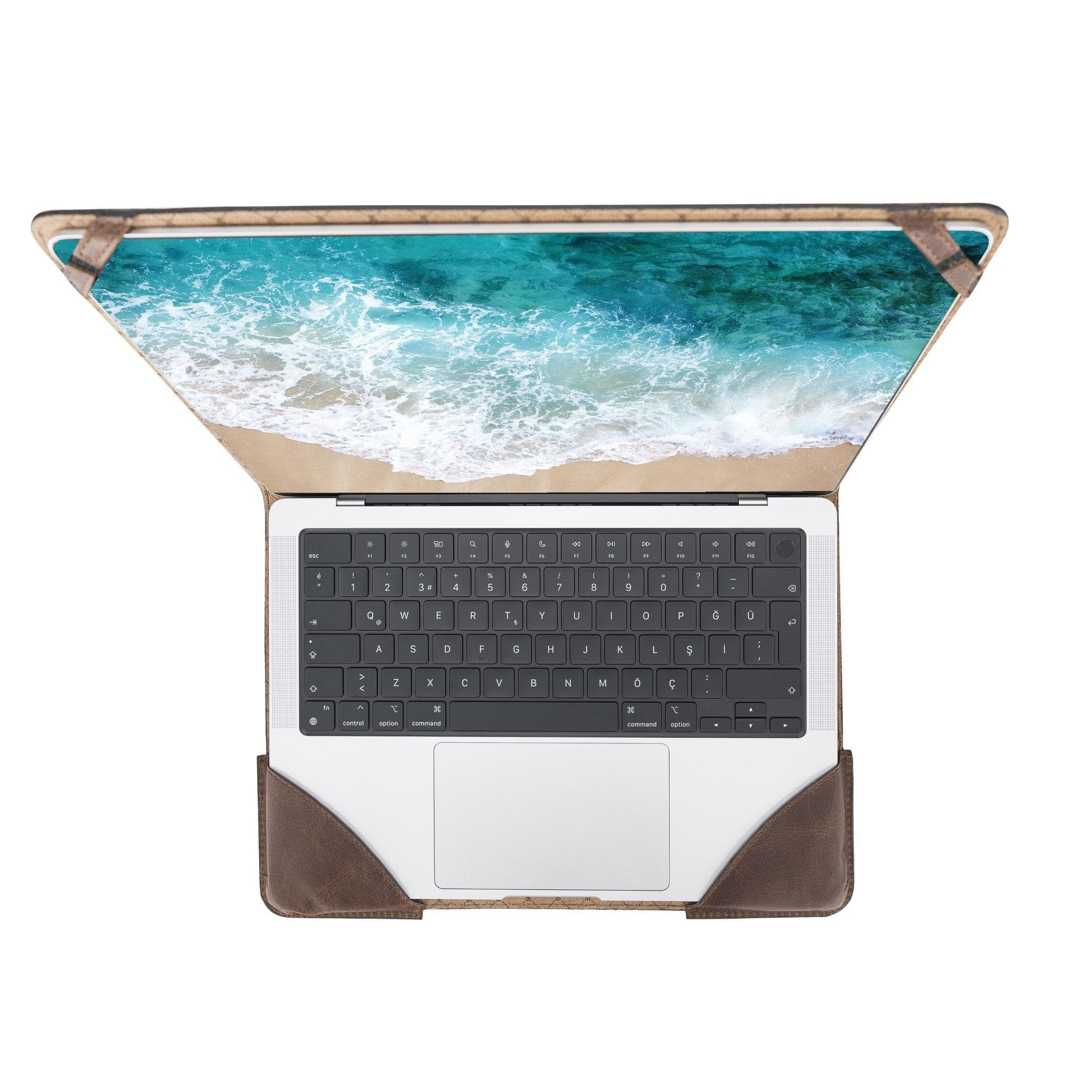 Housse en cuir véritable Chester pour Apple MacBook/ordinateurs portables de 13,3" à 16,2"