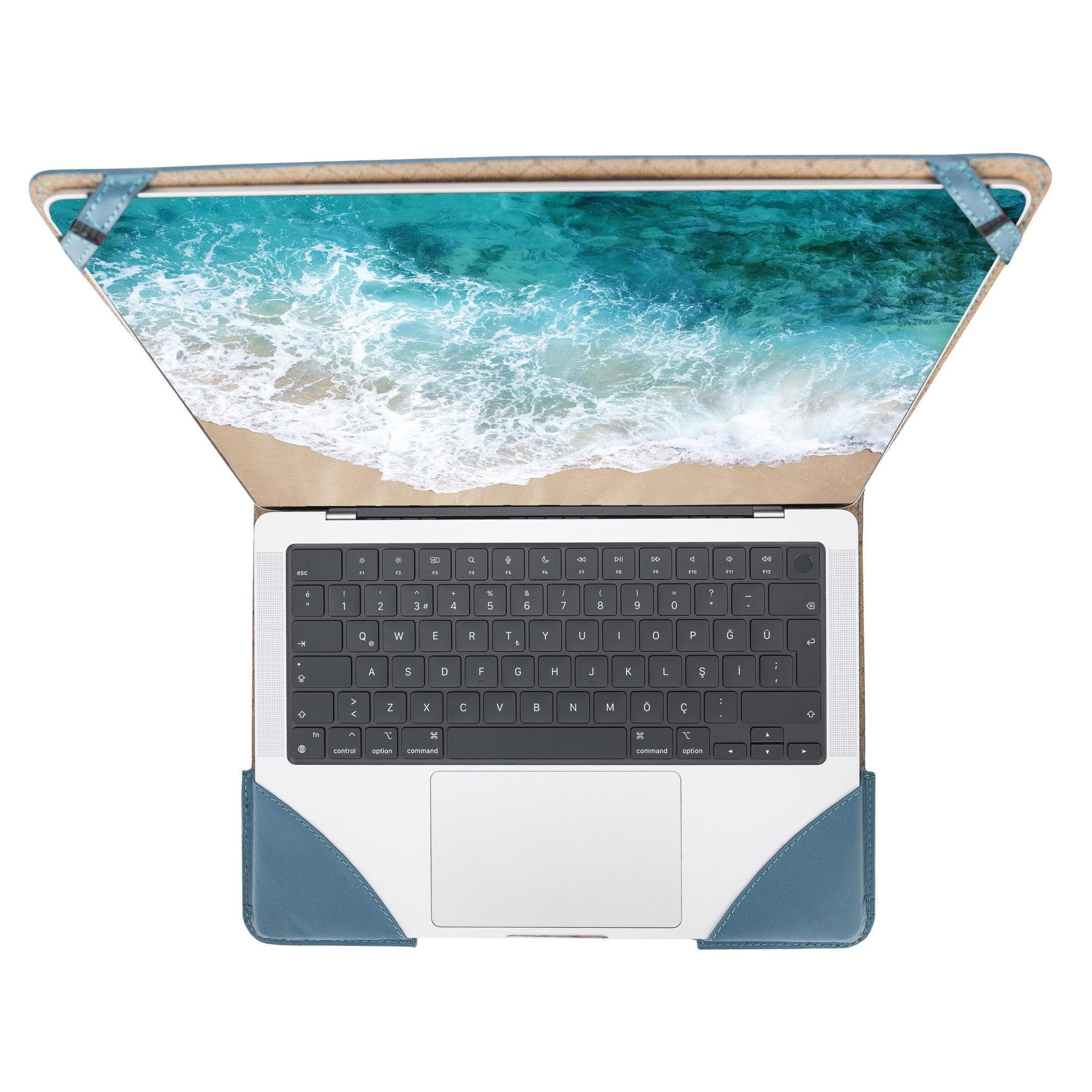 Housse en cuir véritable Chester pour Apple MacBook/ordinateurs portables de 13,3" à 16,2"