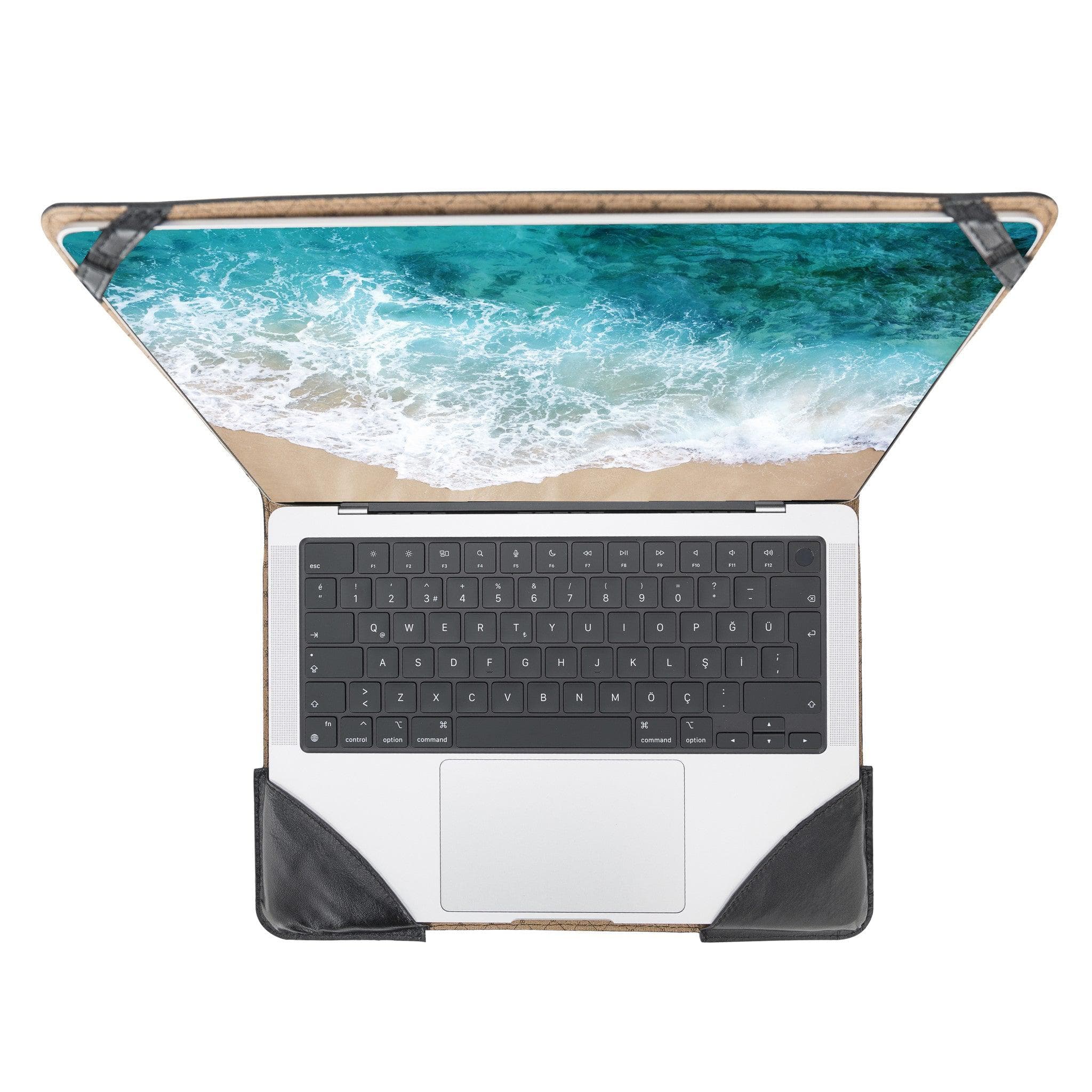 Housse en cuir véritable Chester pour Apple MacBook/ordinateurs portables de 13,3" à 16,2"
