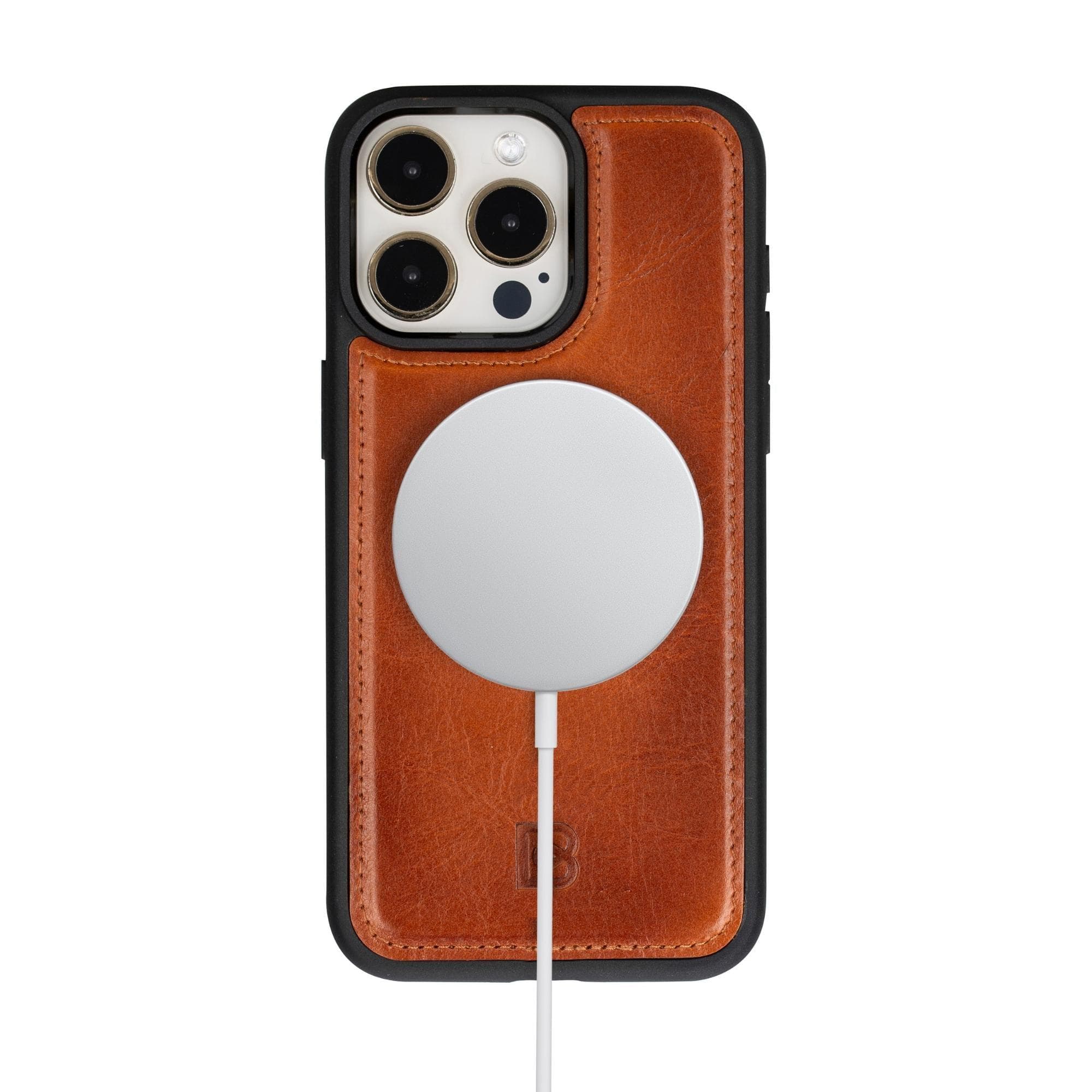 Étui portefeuille amovible en cuir véritable pour iPhone 15 Pro Max (6,7")
