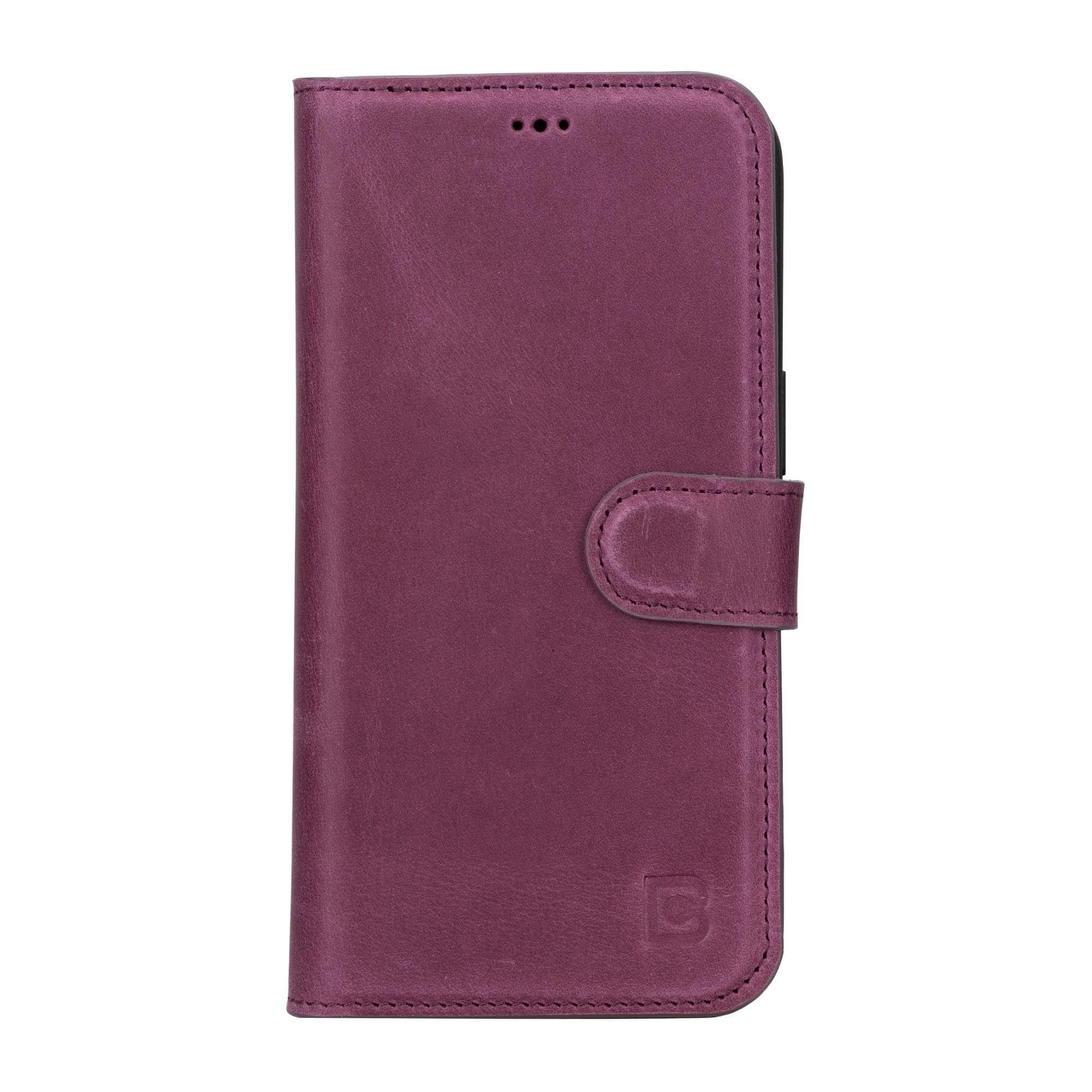 Étui portefeuille amovible en cuir véritable pour iPhone 15 Pro (6,1")