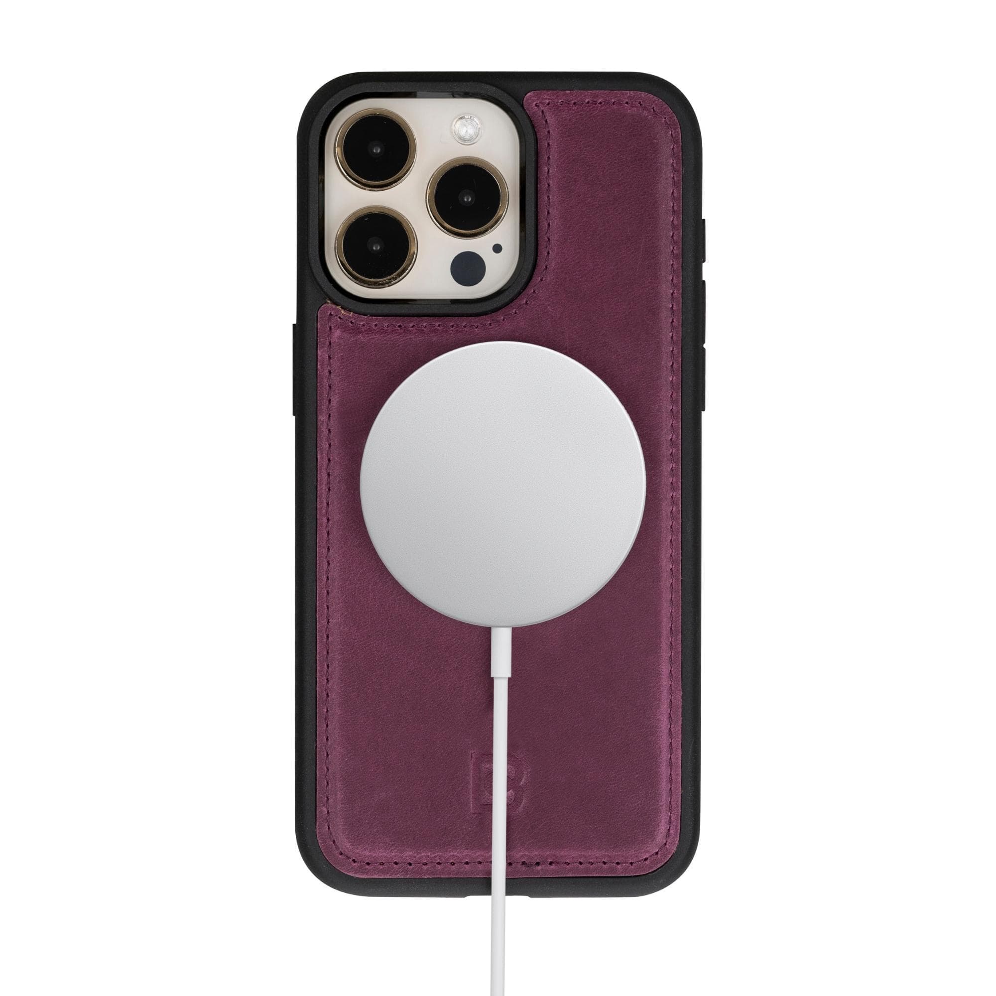 Étui portefeuille amovible en cuir véritable pour iPhone 15 Pro Max (6,7")