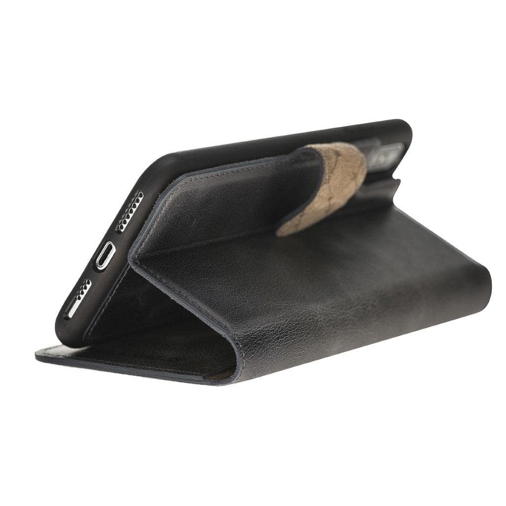 iPhone X Series Genuine Leather Detachable Magic Wallet Case