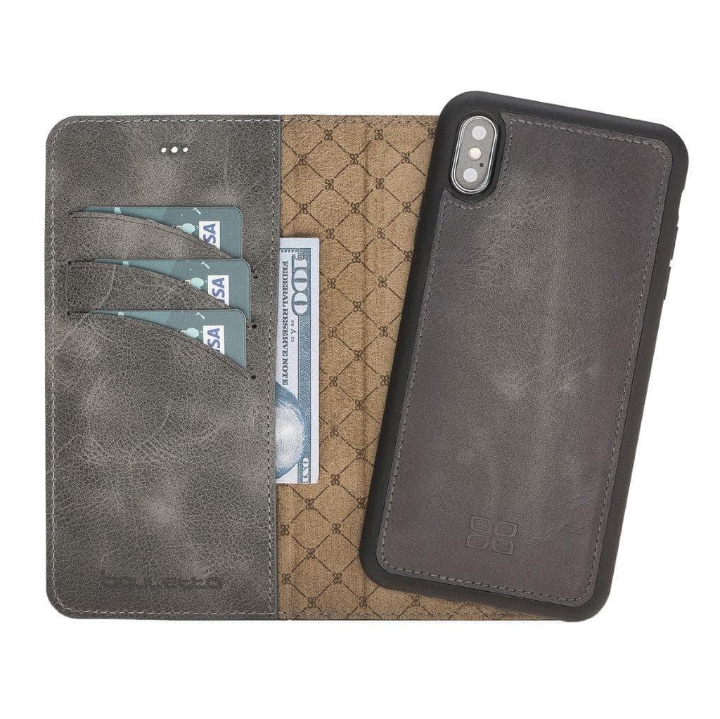iPhone X Series Genuine Leather Detachable Magic Wallet Case