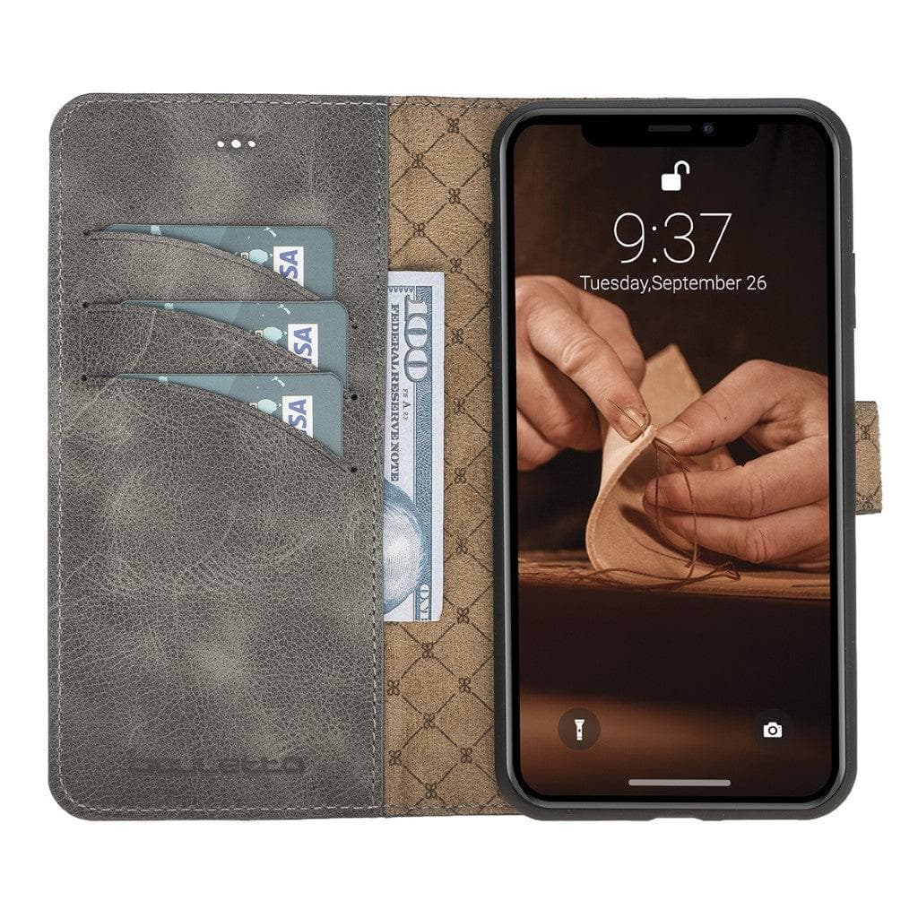 iPhone X Series Genuine Leather Detachable Magic Wallet Case