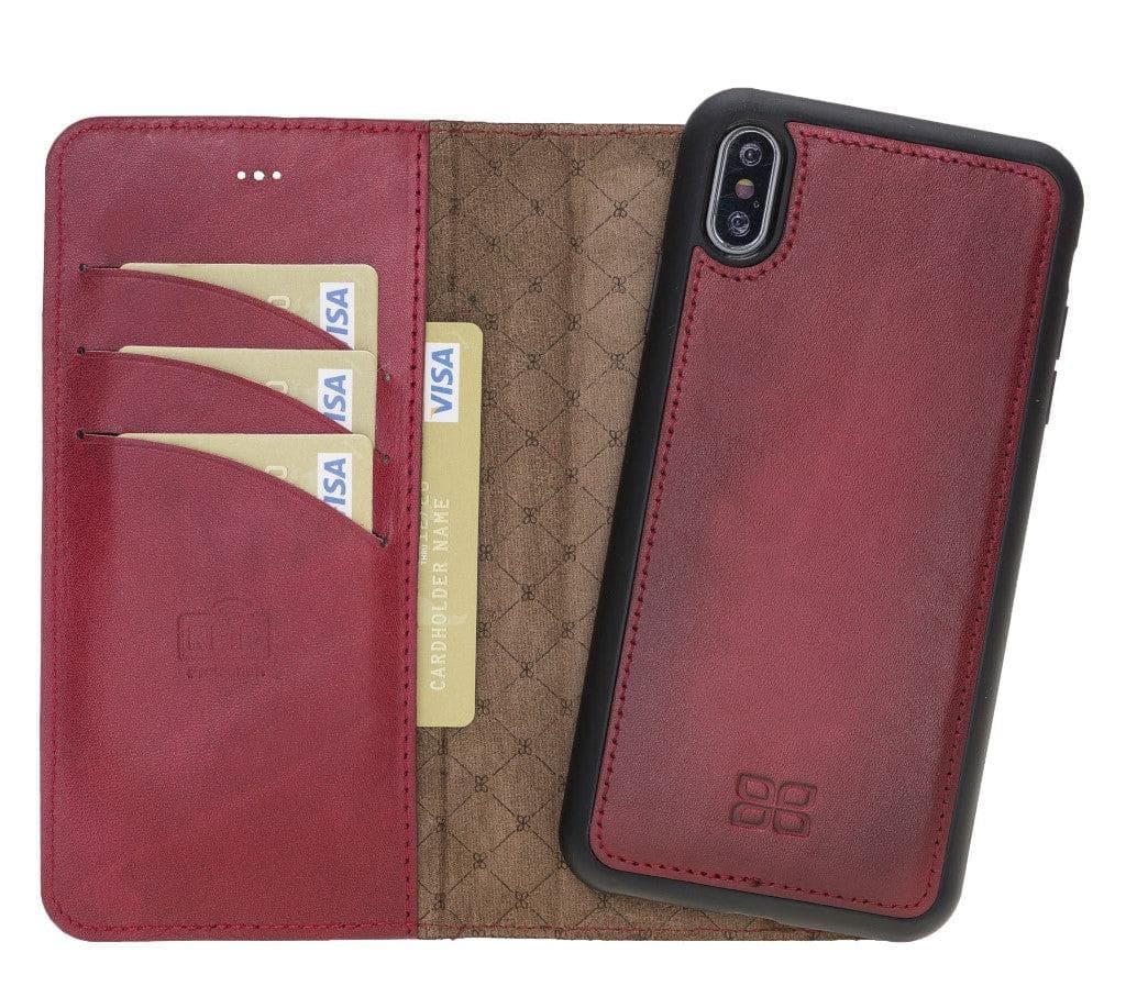 iPhone X Series Genuine Leather Detachable Magic Wallet Case