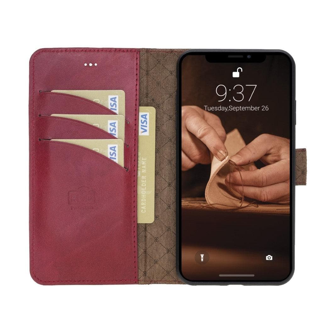 iPhone X Series Genuine Leather Detachable Magic Wallet Case