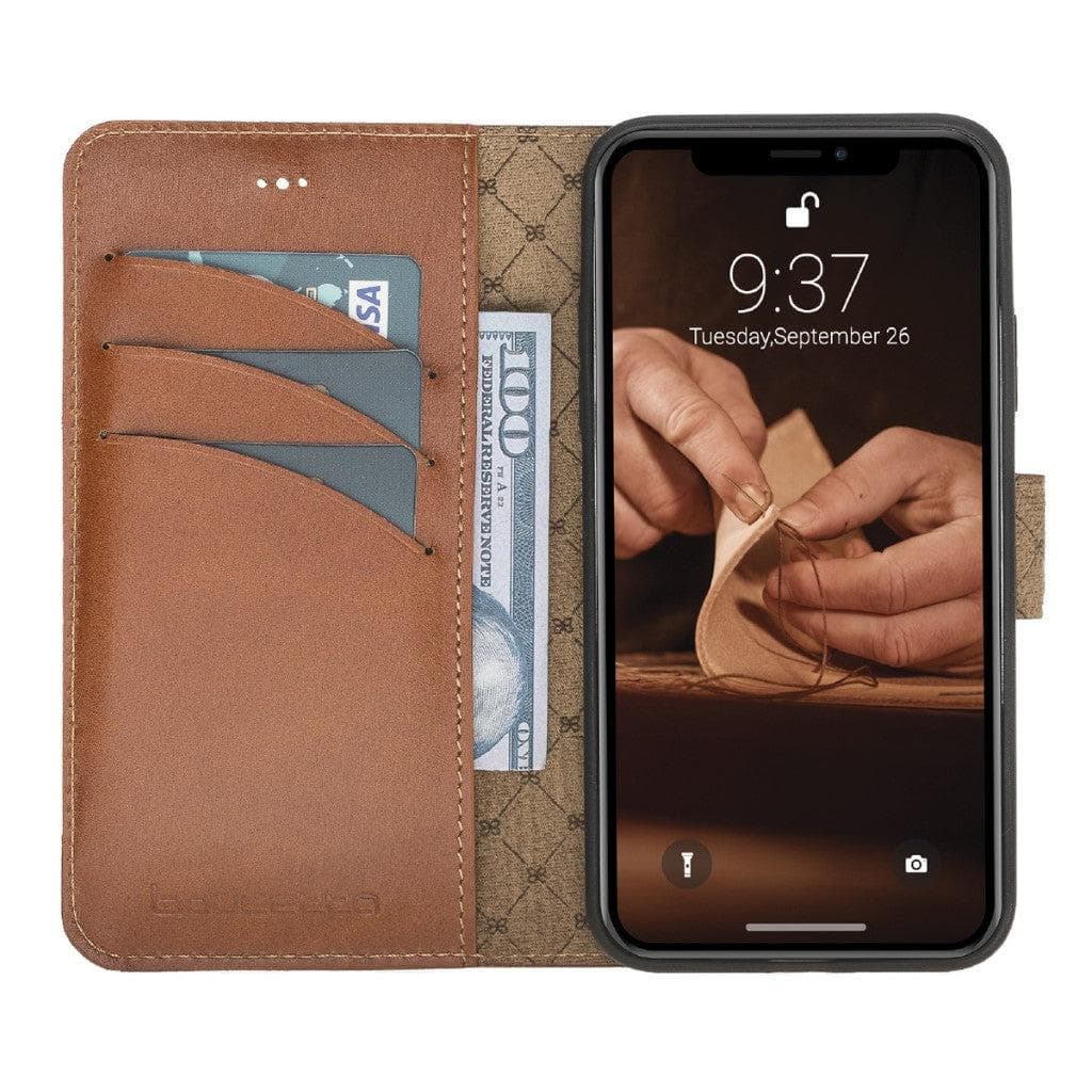 iPhone X Series Genuine Leather Detachable Magic Wallet Case