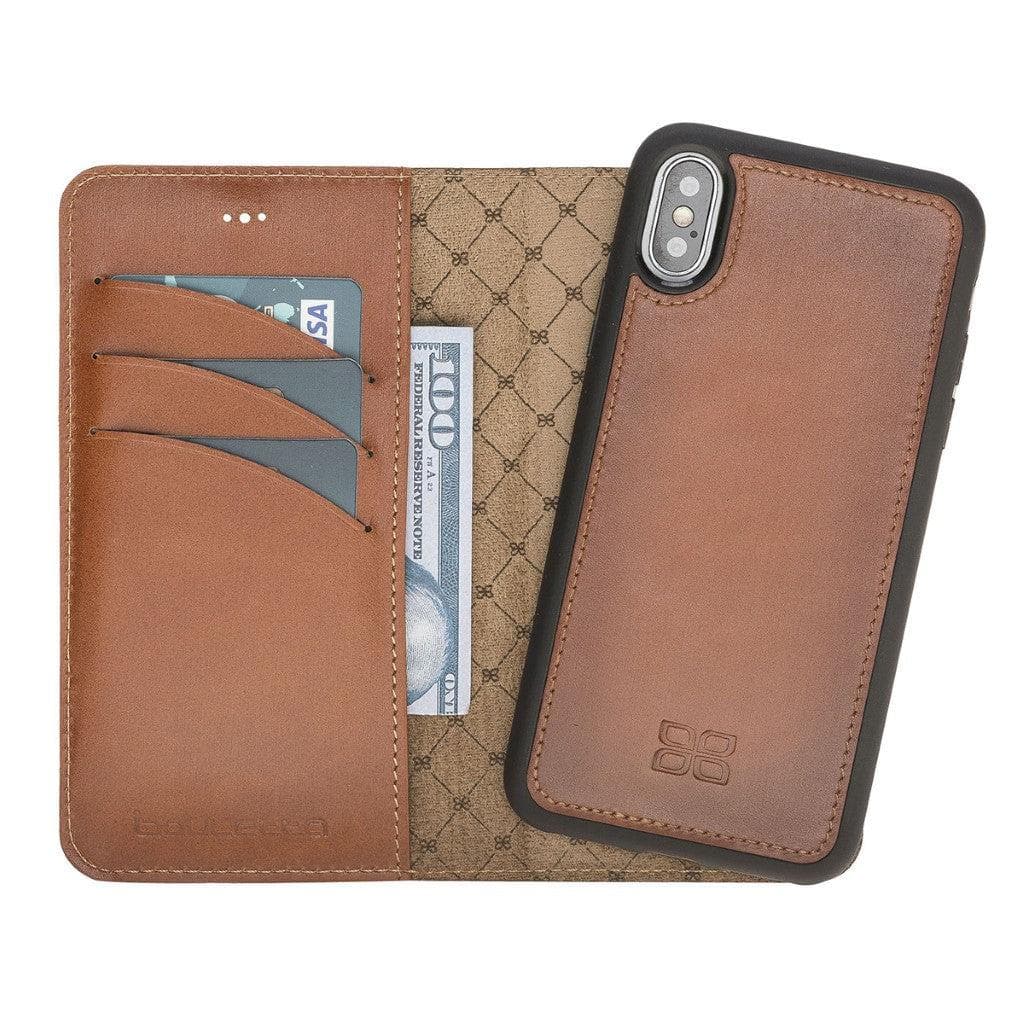 iPhone X Series Genuine Leather Detachable Magic Wallet Case