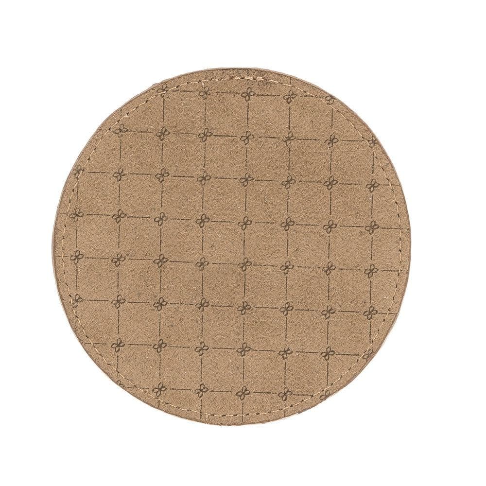 Divine Genuine Leather Cup Coaster Set