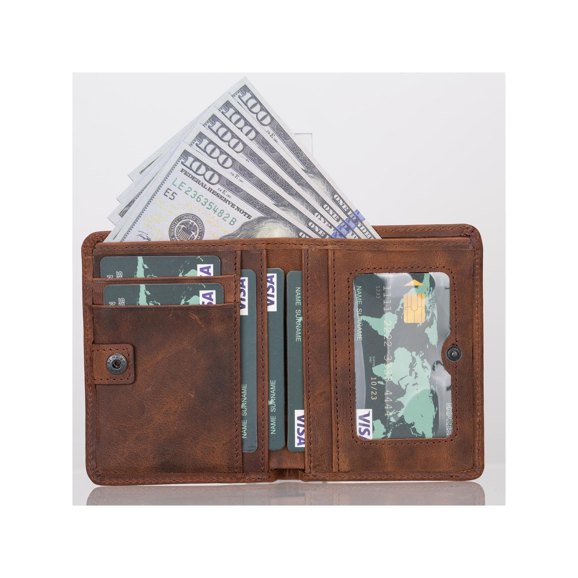 Portefeuille pour homme en cuir véritable Fabio