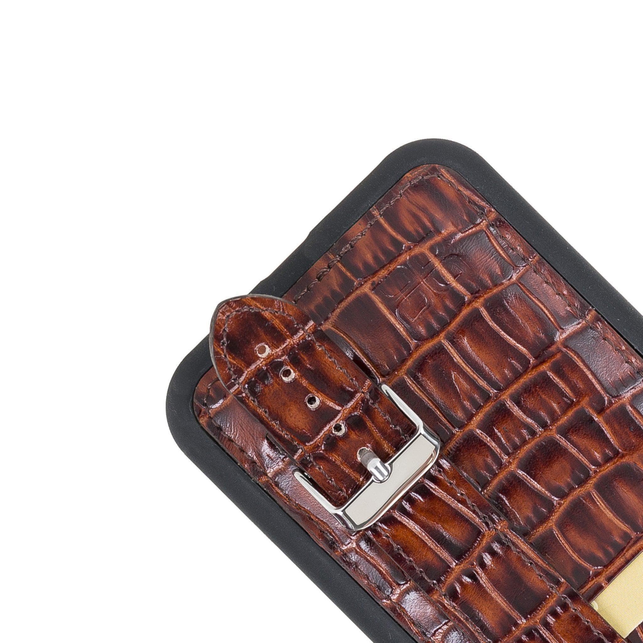 iPhone 11 Series Genuine Leather Back Cover with Hand Strap and Card Holder
