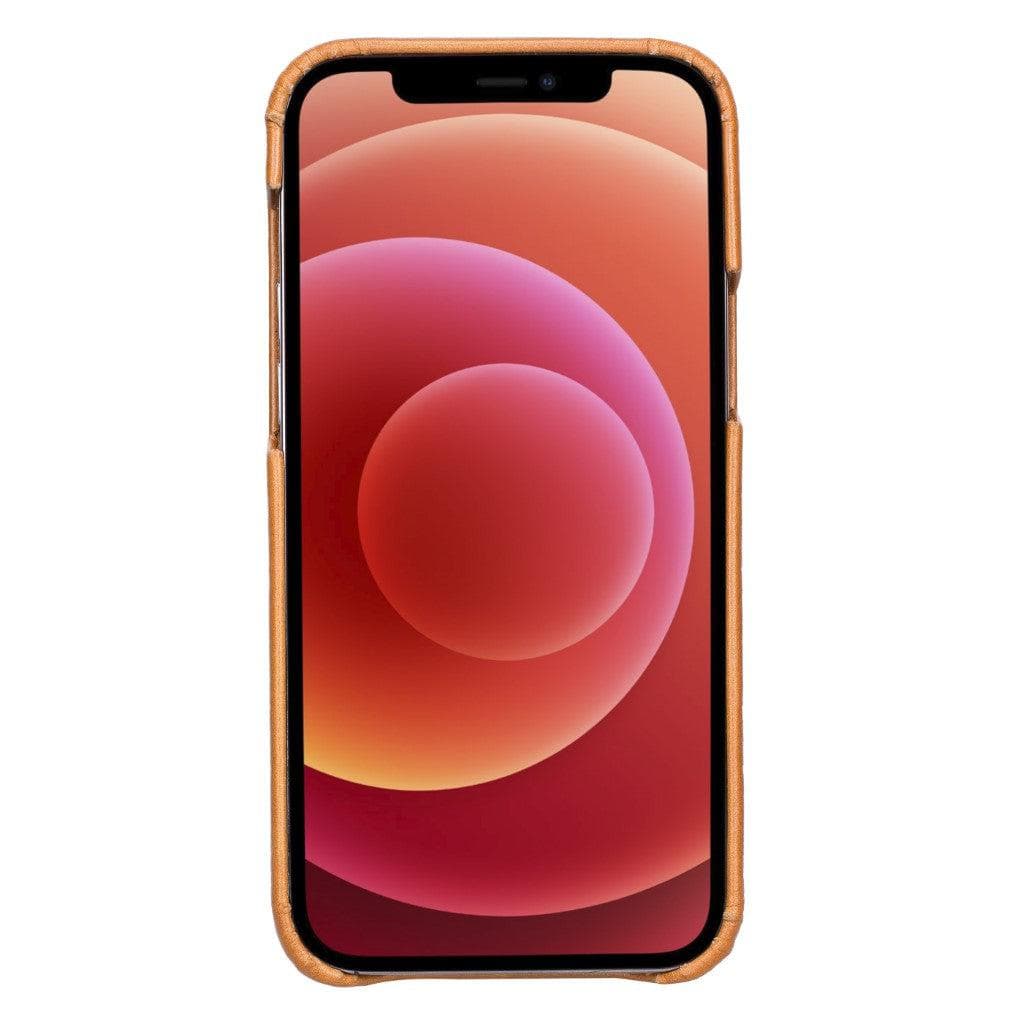 Coque arrière intégrale en cuir véritable pour iPhone 13 série F360