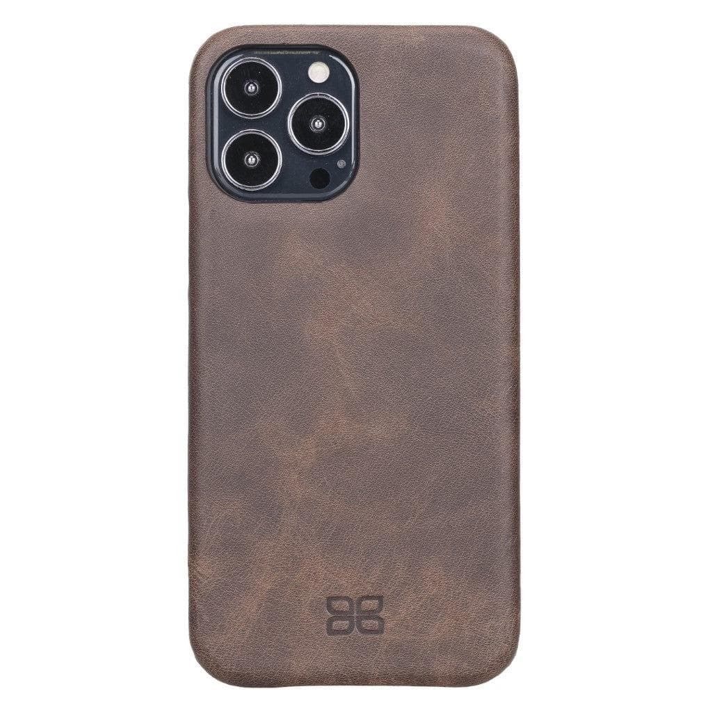 Coque arrière intégrale en cuir véritable pour iPhone 13 série F360
