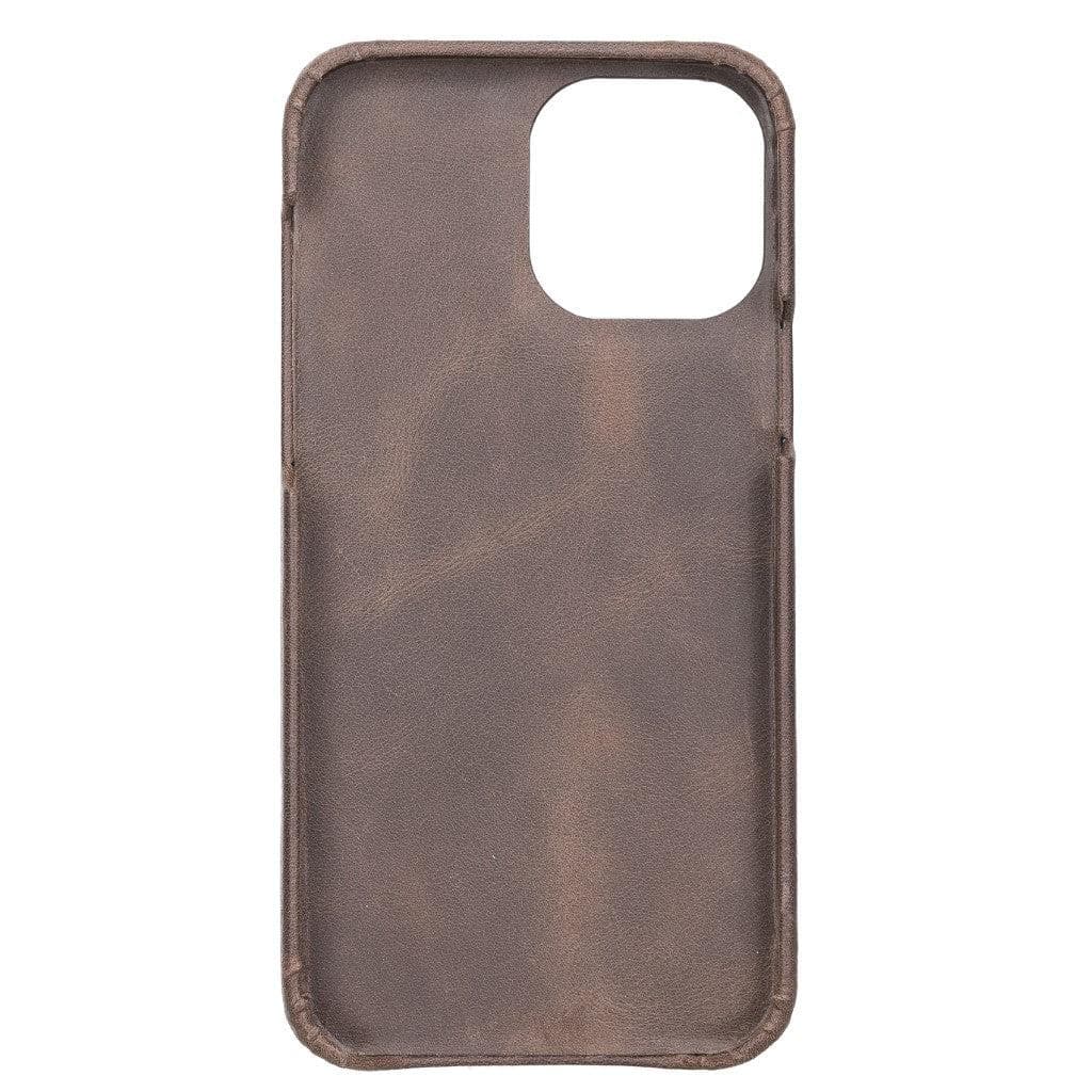 Coque arrière intégrale en cuir véritable pour iPhone 13 série F360