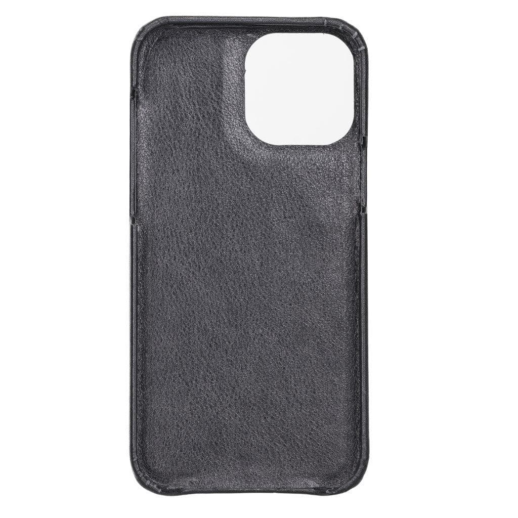 Coque arrière intégrale en cuir véritable pour iPhone 13 série F360