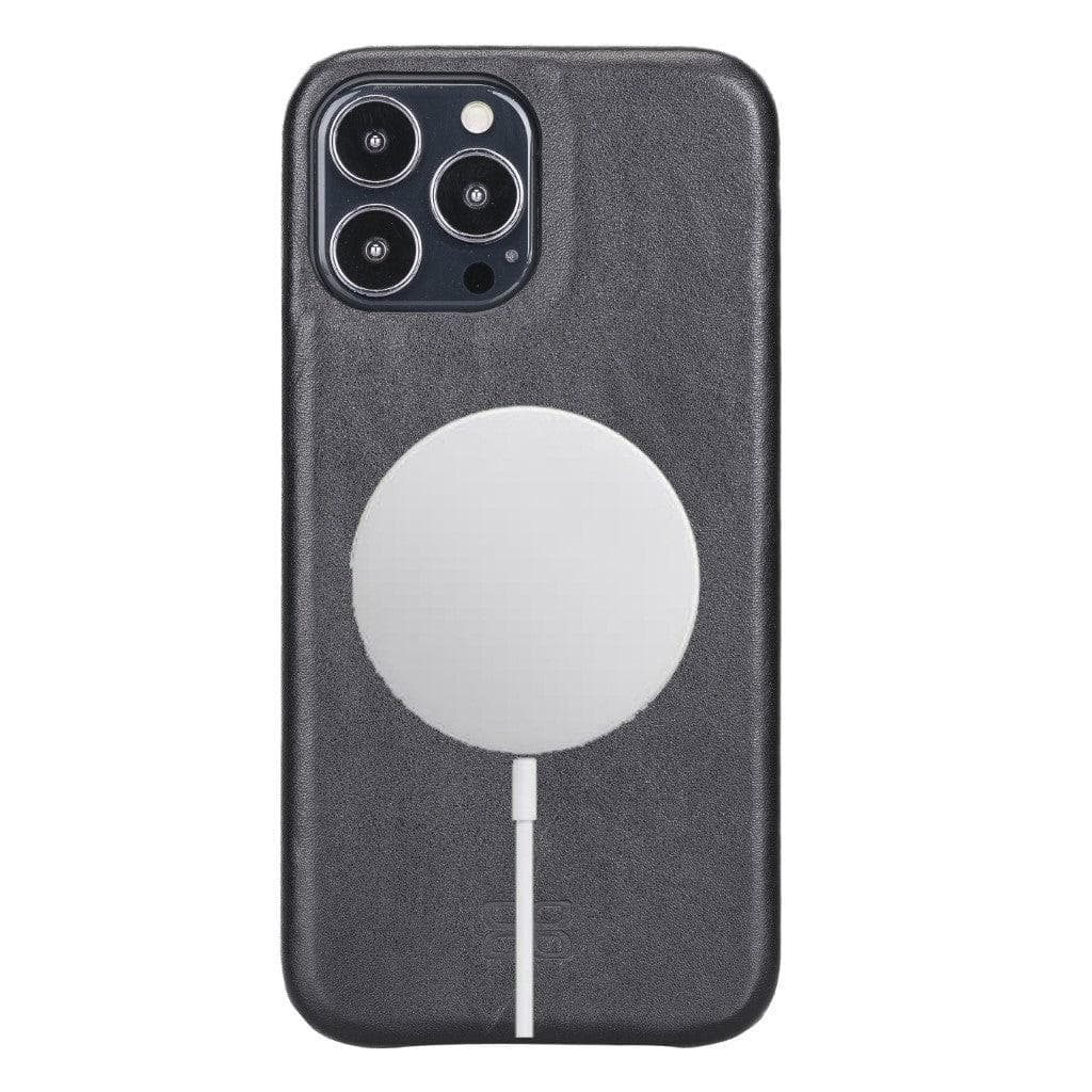 Coque arrière intégrale en cuir véritable pour iPhone 13 série F360