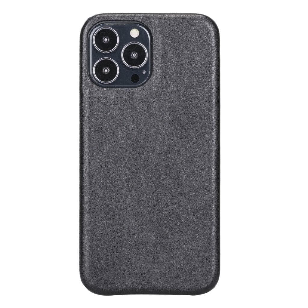 Coque arrière intégrale en cuir véritable pour iPhone 13 série F360