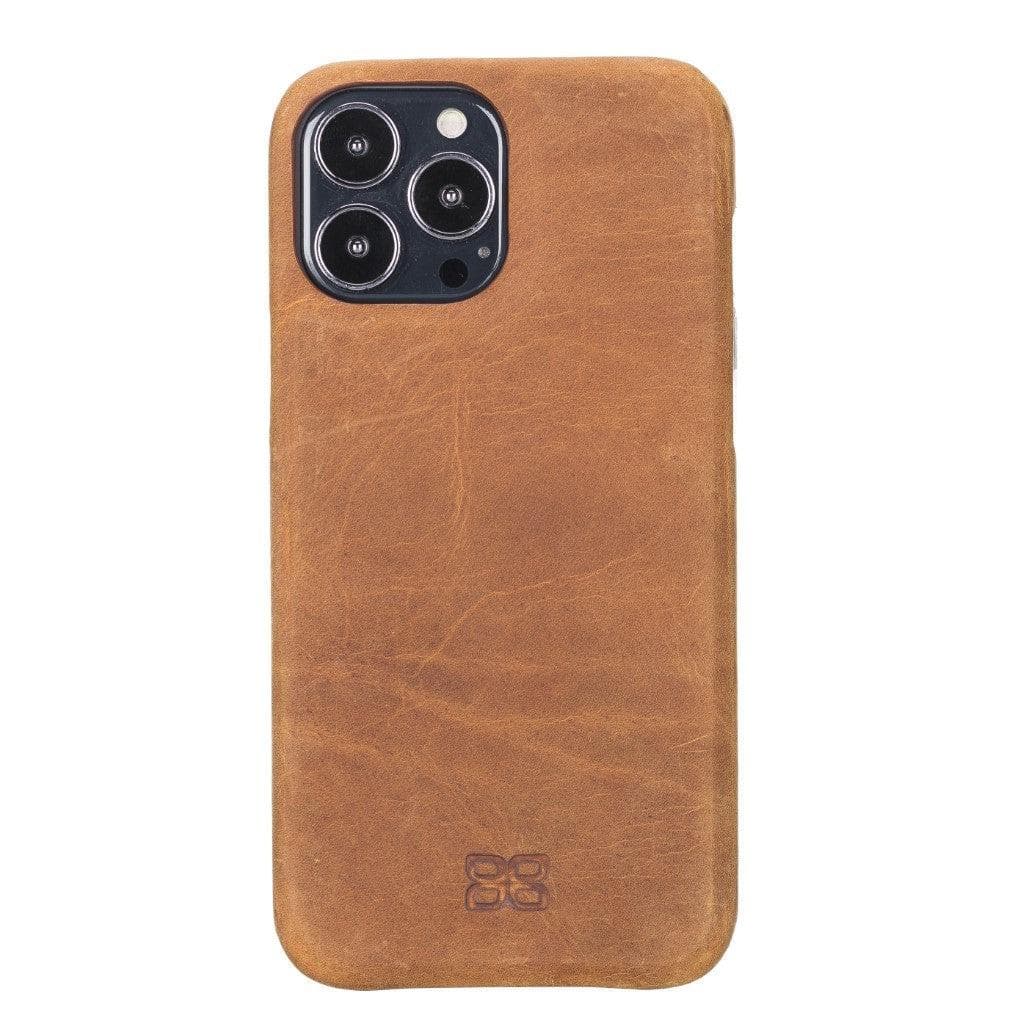 Coque arrière intégrale en cuir véritable pour iPhone 13 série F360