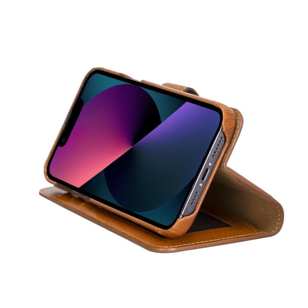 Étui portefeuille amovible magique en cuir véritable F360 pour iPhone 13 Series