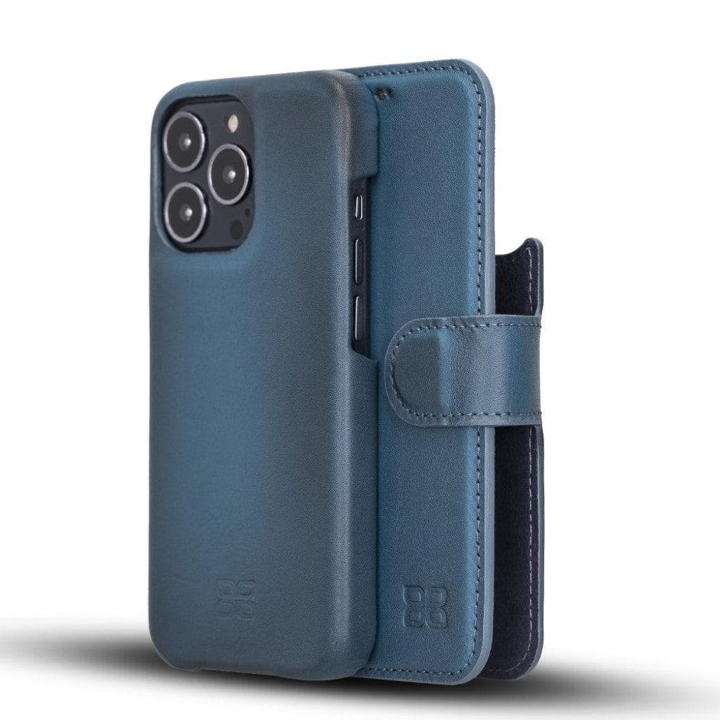 Étui portefeuille amovible magique en cuir véritable F360 pour iPhone 13 Series