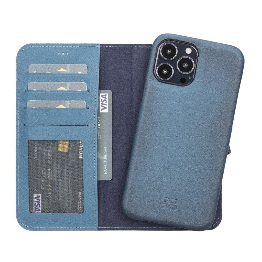 Étui portefeuille amovible magique en cuir véritable F360 pour iPhone 13 Series