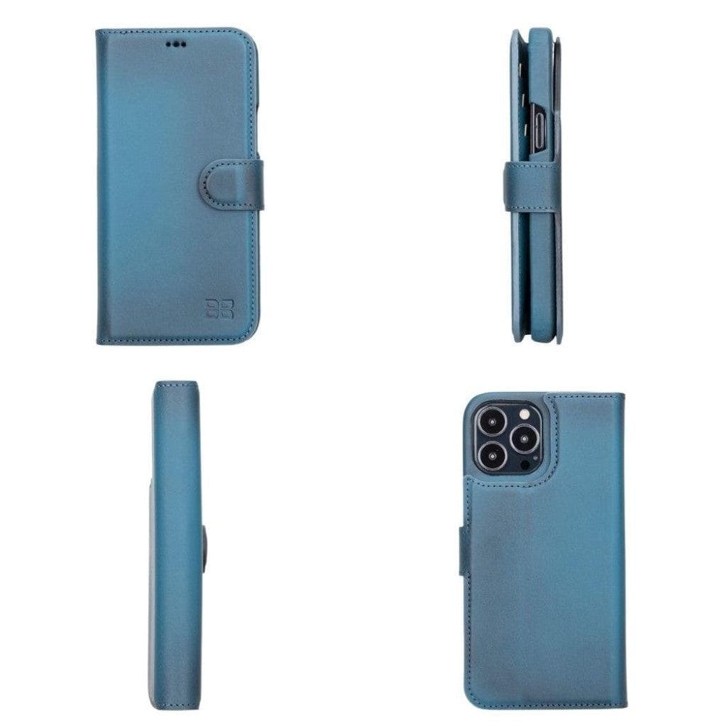 Étui portefeuille amovible magique en cuir véritable F360 pour iPhone 13 Series