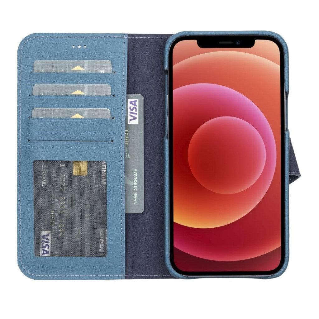 Étui portefeuille amovible magique en cuir véritable F360 pour iPhone 13 Series