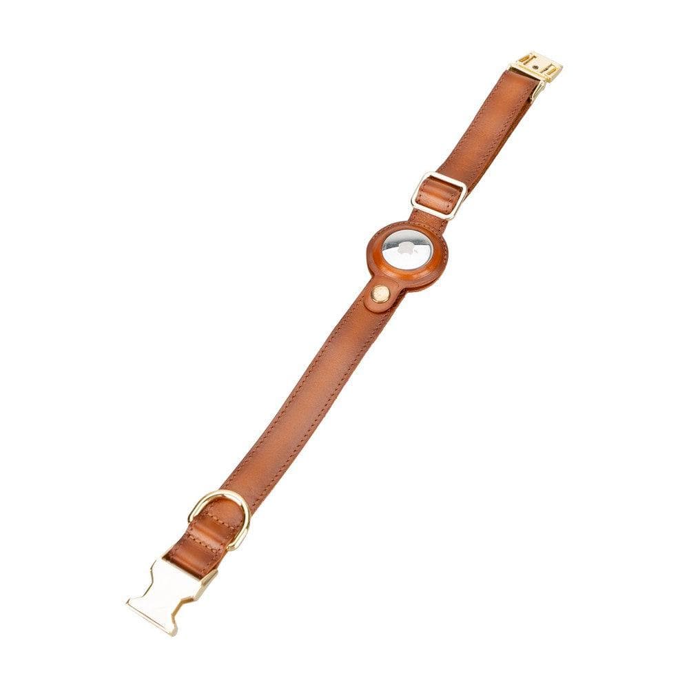 Collier en cuir Scooby pour chien avec emplacement AirTag