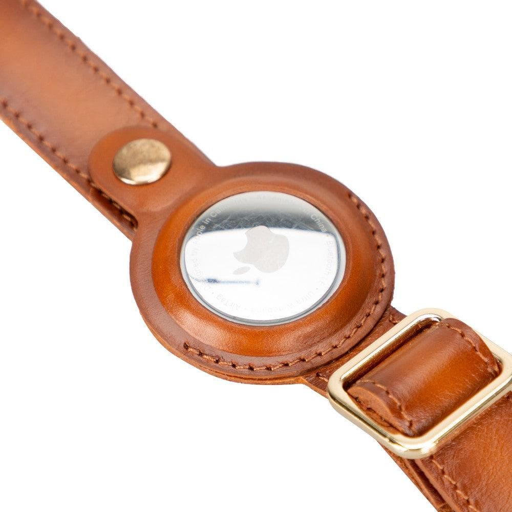 Collier en cuir Scooby pour chien avec emplacement AirTag