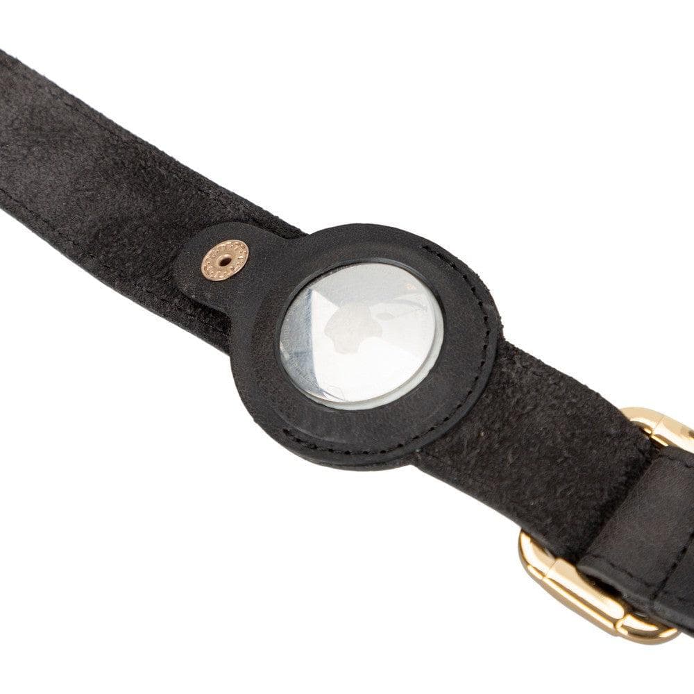 Collier en cuir Scooby pour chien avec emplacement AirTag
