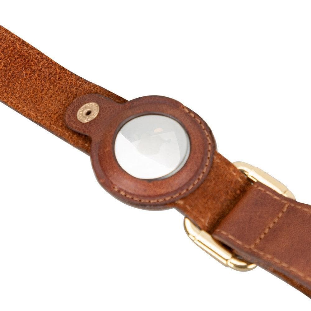 Collier en cuir Scooby pour chien avec emplacement AirTag