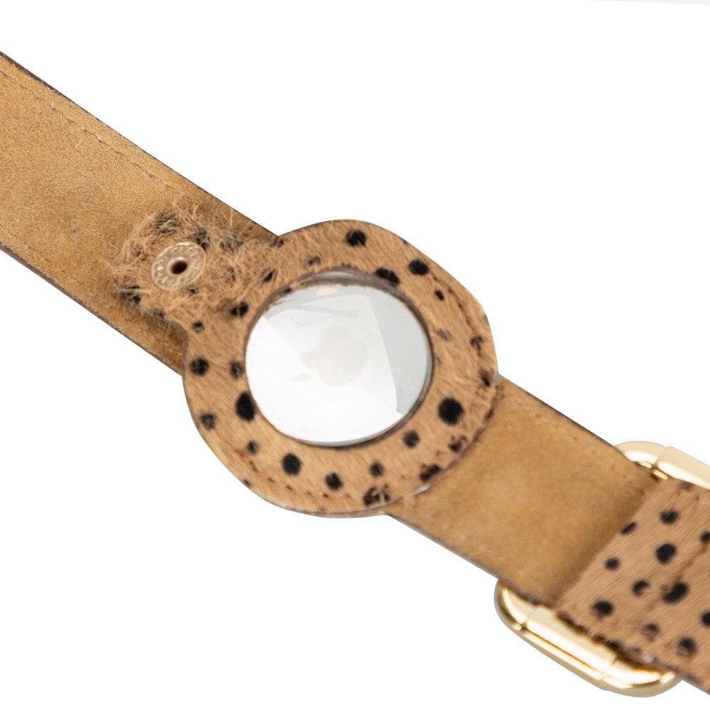 Collier en cuir Scooby pour chien avec emplacement AirTag