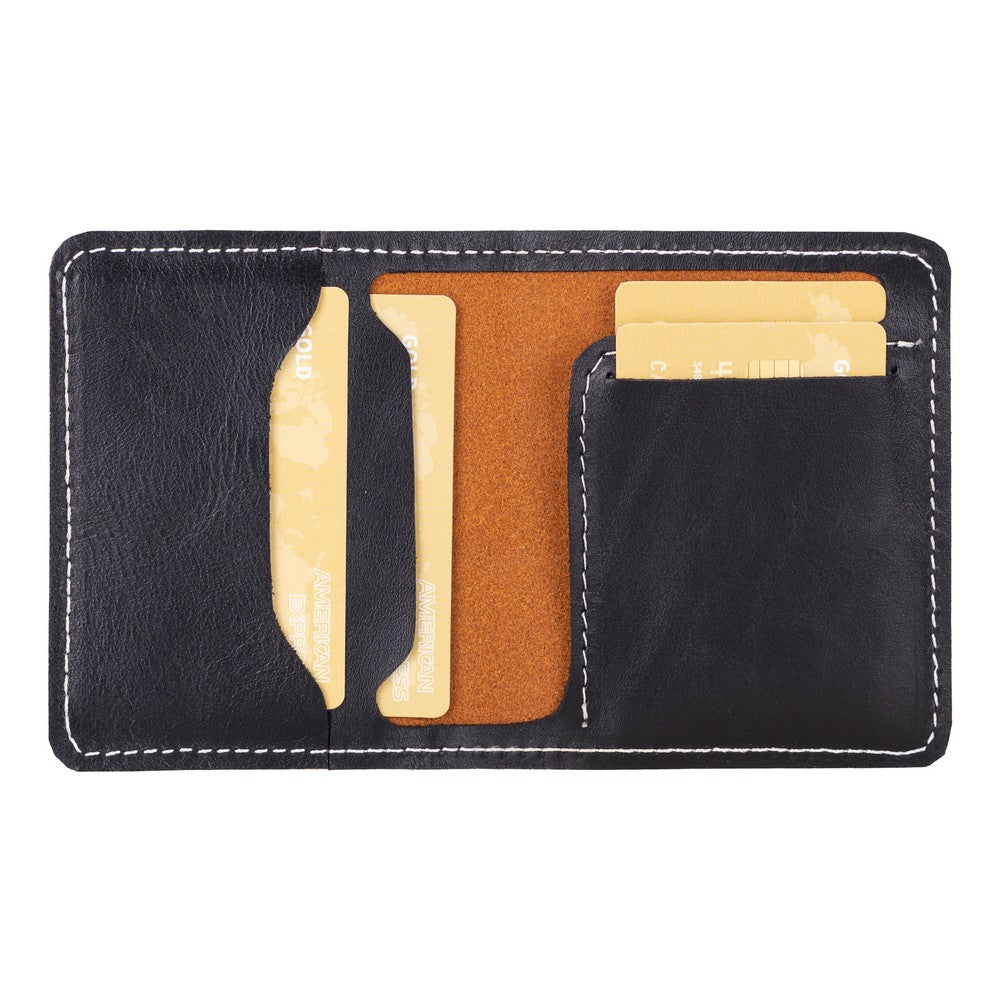 Porte-cartes polyvalent en cuir véritable