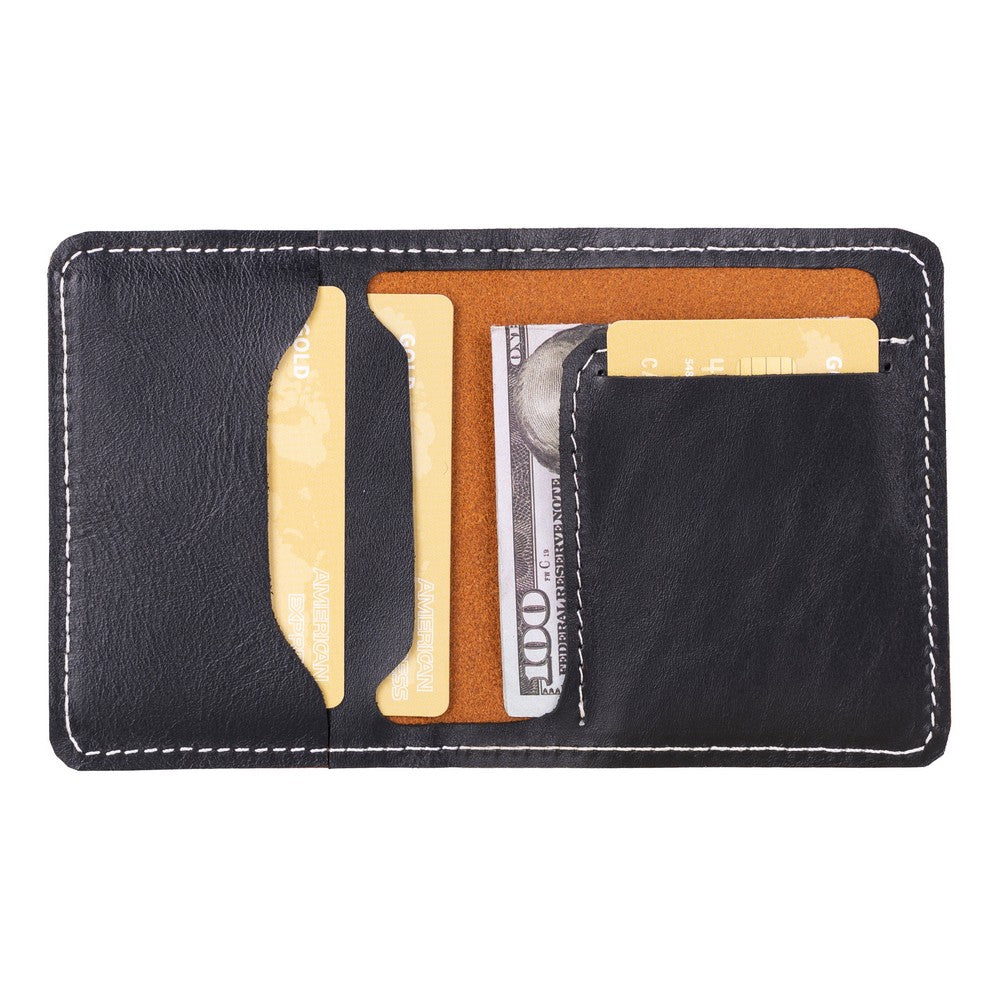 Porte-cartes polyvalent en cuir véritable