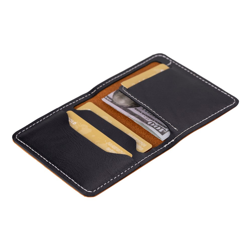 Porte-cartes polyvalent en cuir véritable