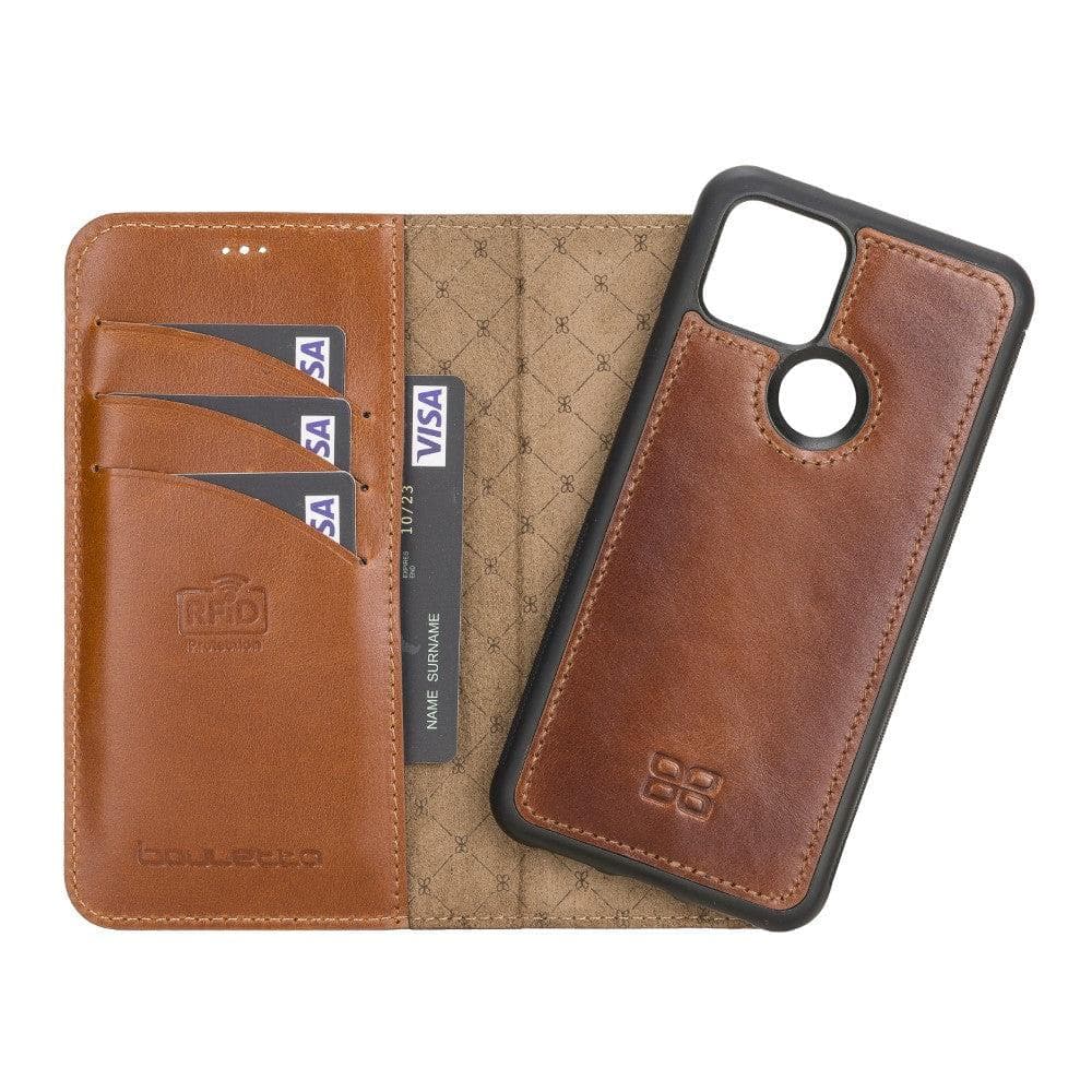 Google Pixel 5 Genuine Leather Magic Detachable Wallet Case