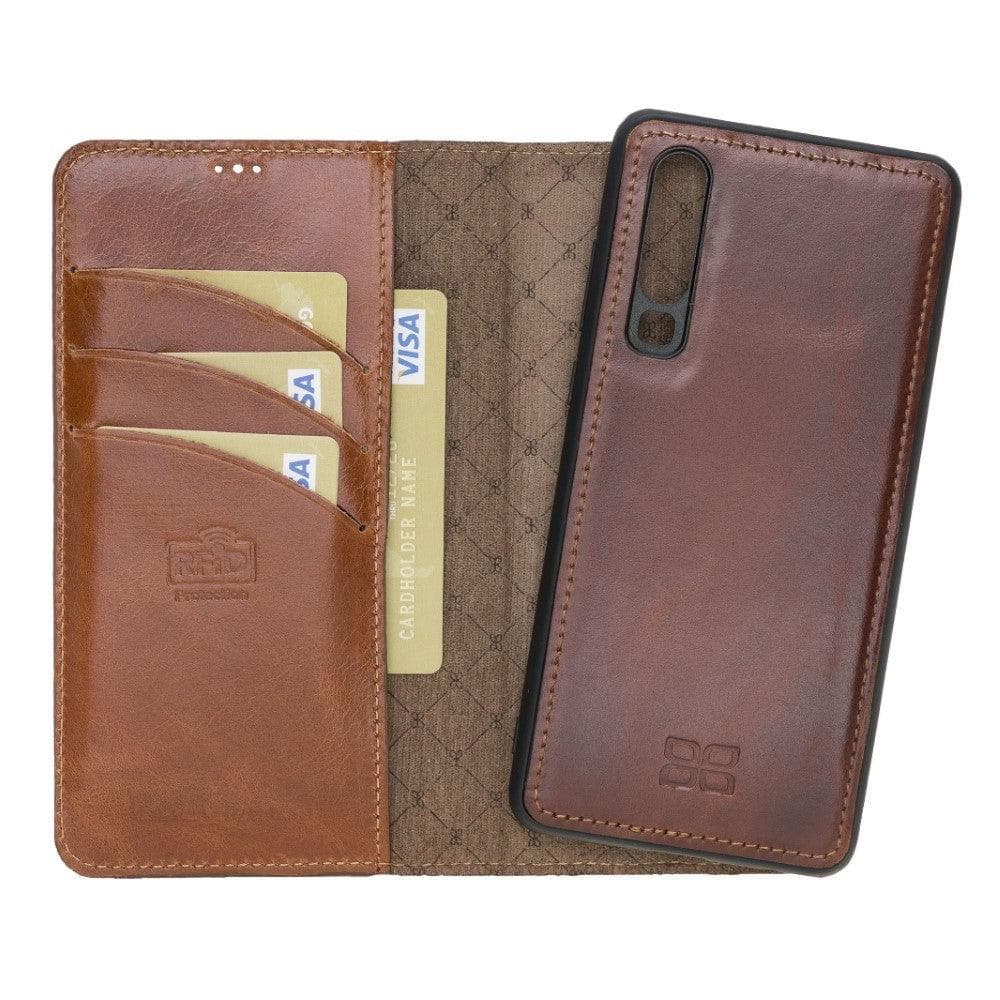 Huawei Mate P30 Detachable Genuine Leather Walet Case