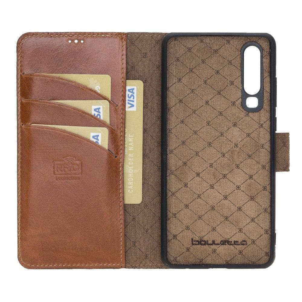 Huawei Mate P30 Detachable Genuine Leather Walet Case