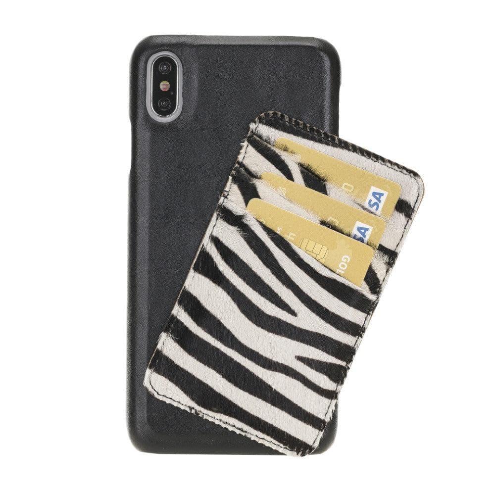 Ultimate Jacket iPhone XS Max Genuine Leather Case with Detachable Card Holder / UJ DE