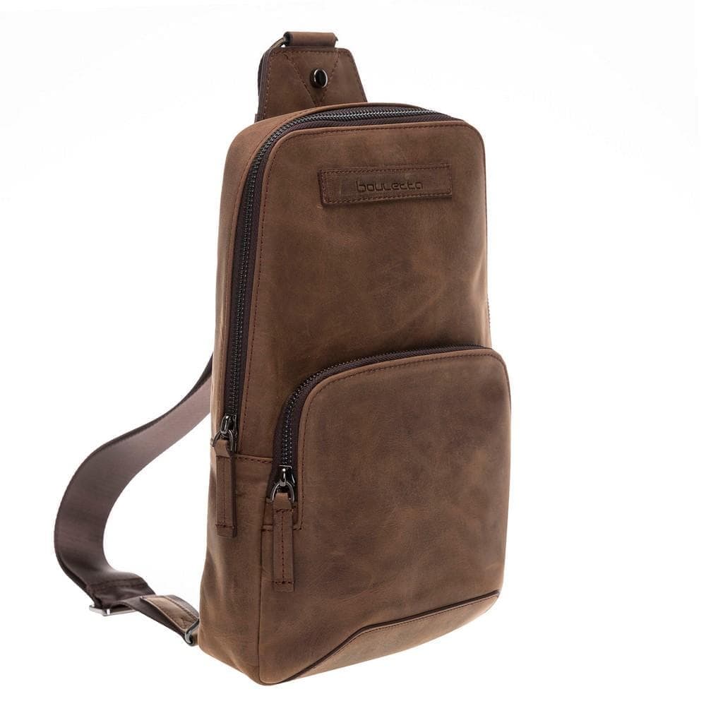 Priene Genuine Leather Crossbody Bag for Women and Men