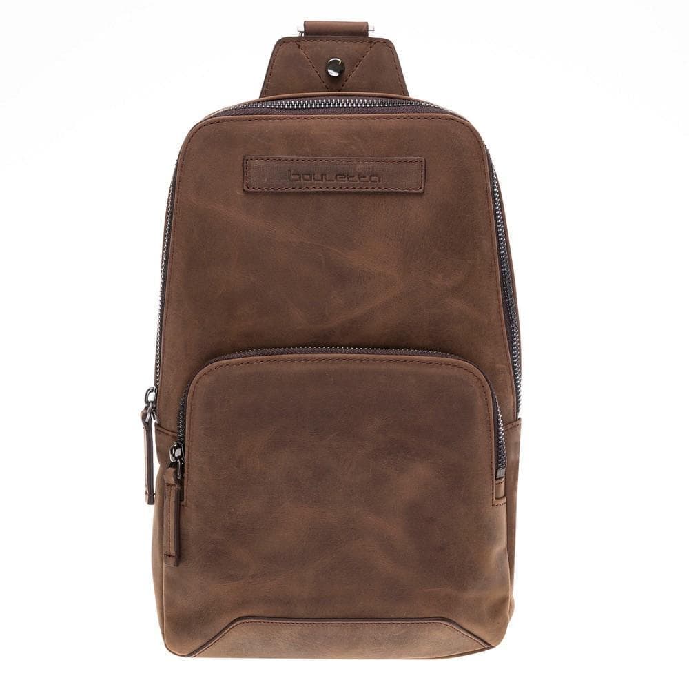 Priene Genuine Leather Crossbody Bag for Women and Men