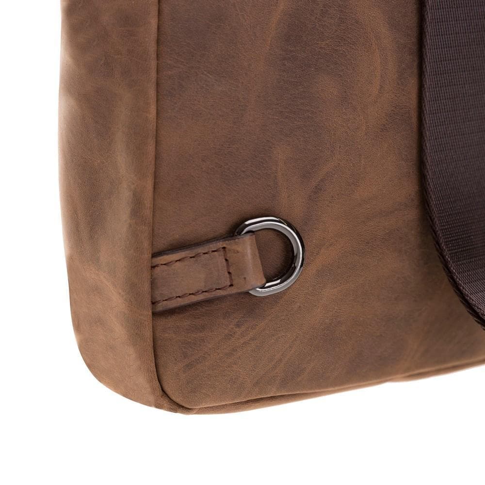 Priene Genuine Leather Crossbody Bag for Women and Men