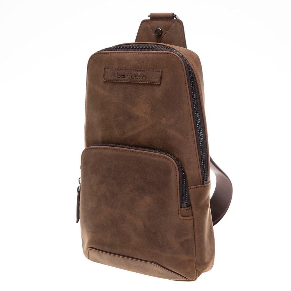 Priene Genuine Leather Crossbody Bag for Women and Men