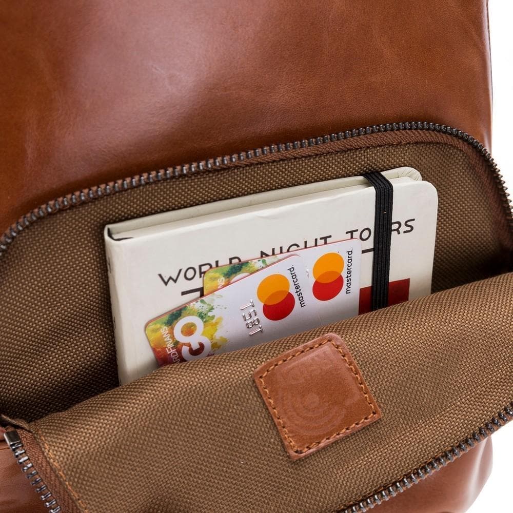 Priene Genuine Leather Crossbody Bag for Women and Men