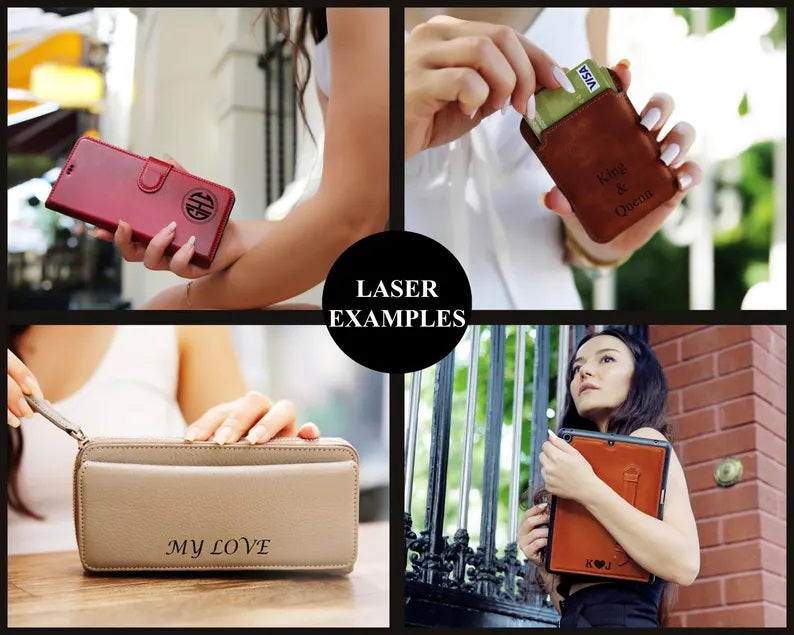 Fuzzy iPhone 16 Plus (6.7") Leder-Brieftaschenhülle