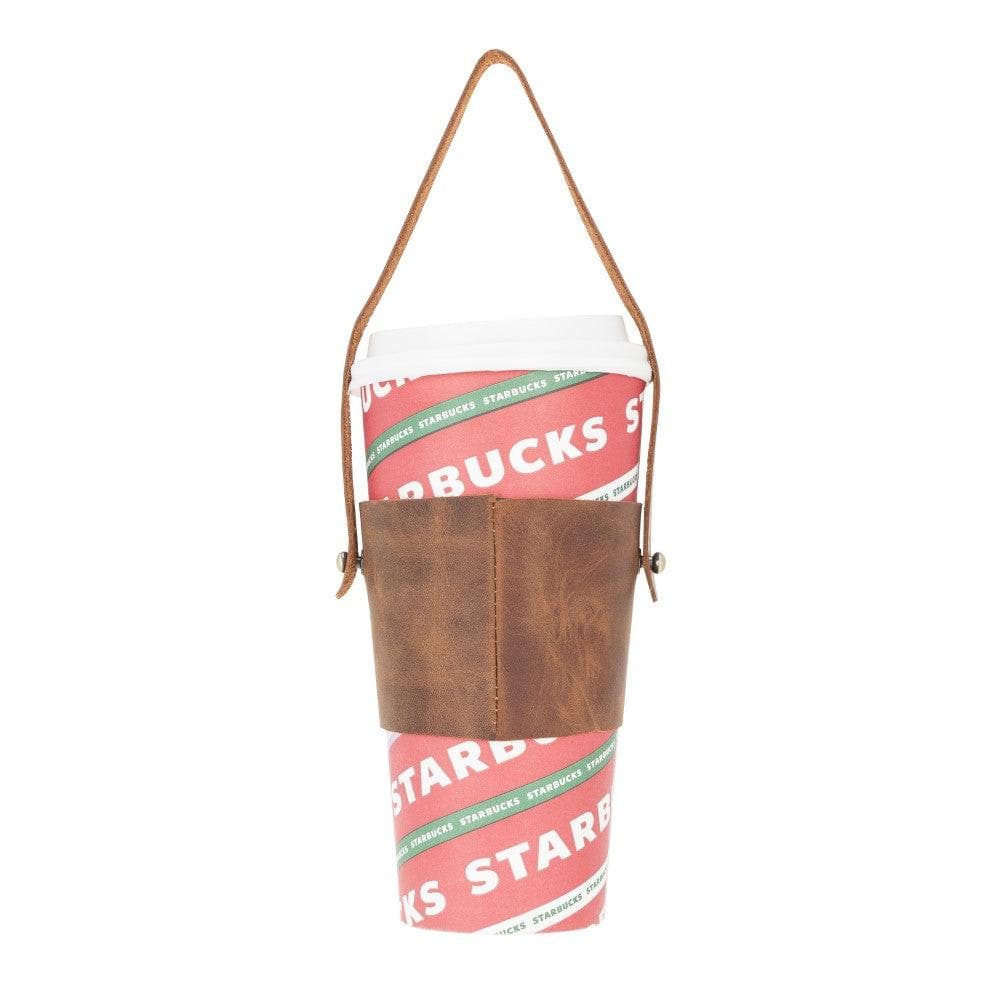 Genuine Leather Coffee Cup Case