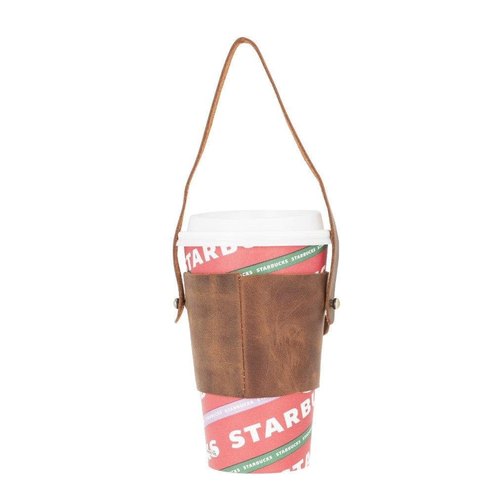 Genuine Leather Coffee Cup Case