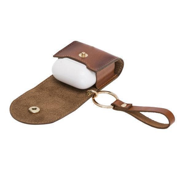 Mai Genuine Leather Snap Case for Apple AirPods (3st and 4nd Generation)